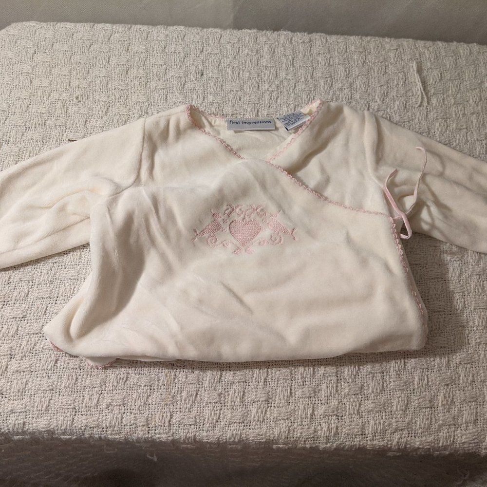 First Impressions Side Tie Sleepwear, 6-9 Months